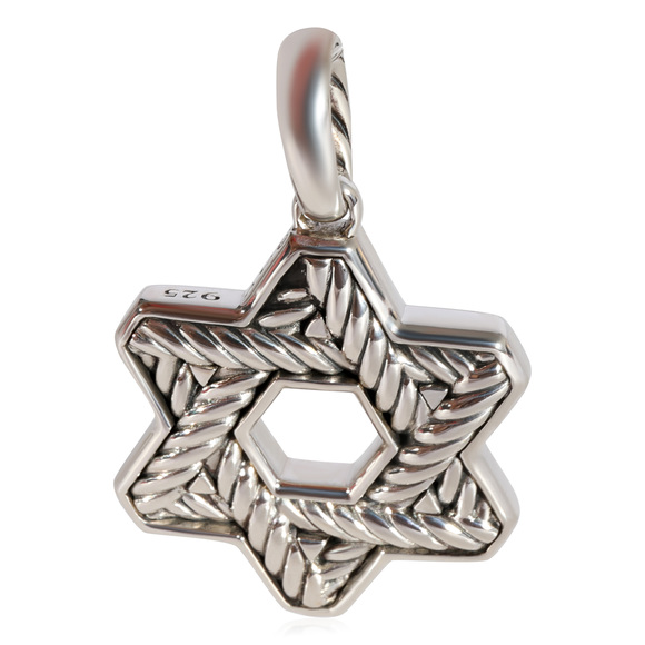 David Yurman Streamline Blue Sapphire Star of David Pendant in Sterling Silver - Picture 2 of 2